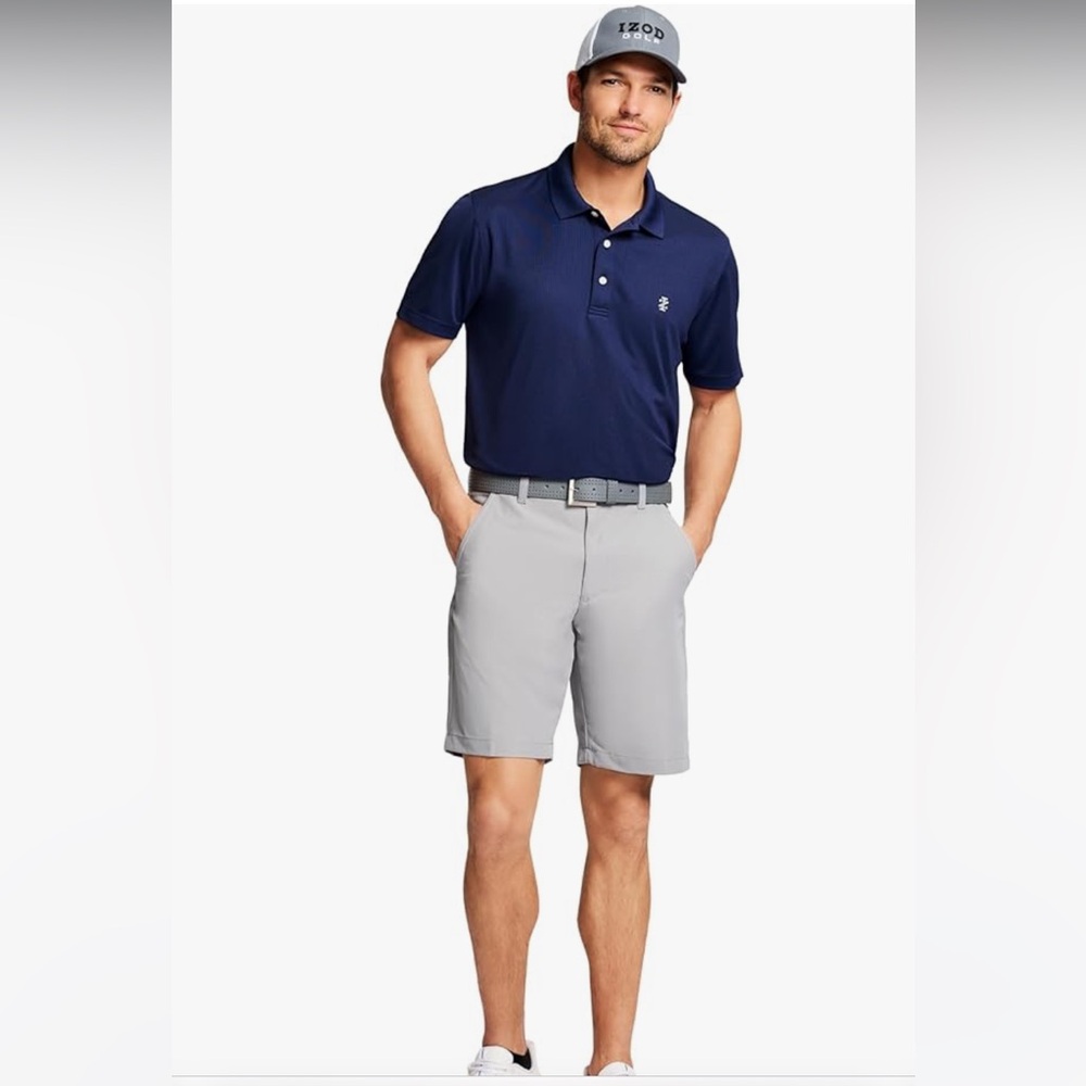 IZOD Men’s Classic Fit Golf Short Gray